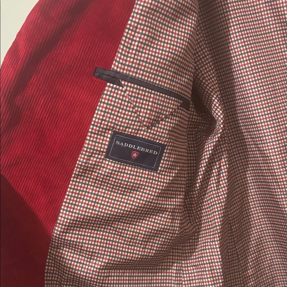 Saddlebred Red Sport Coat 42R NWT Mens Blazer Statement Jacket - Picture 5 of 8
